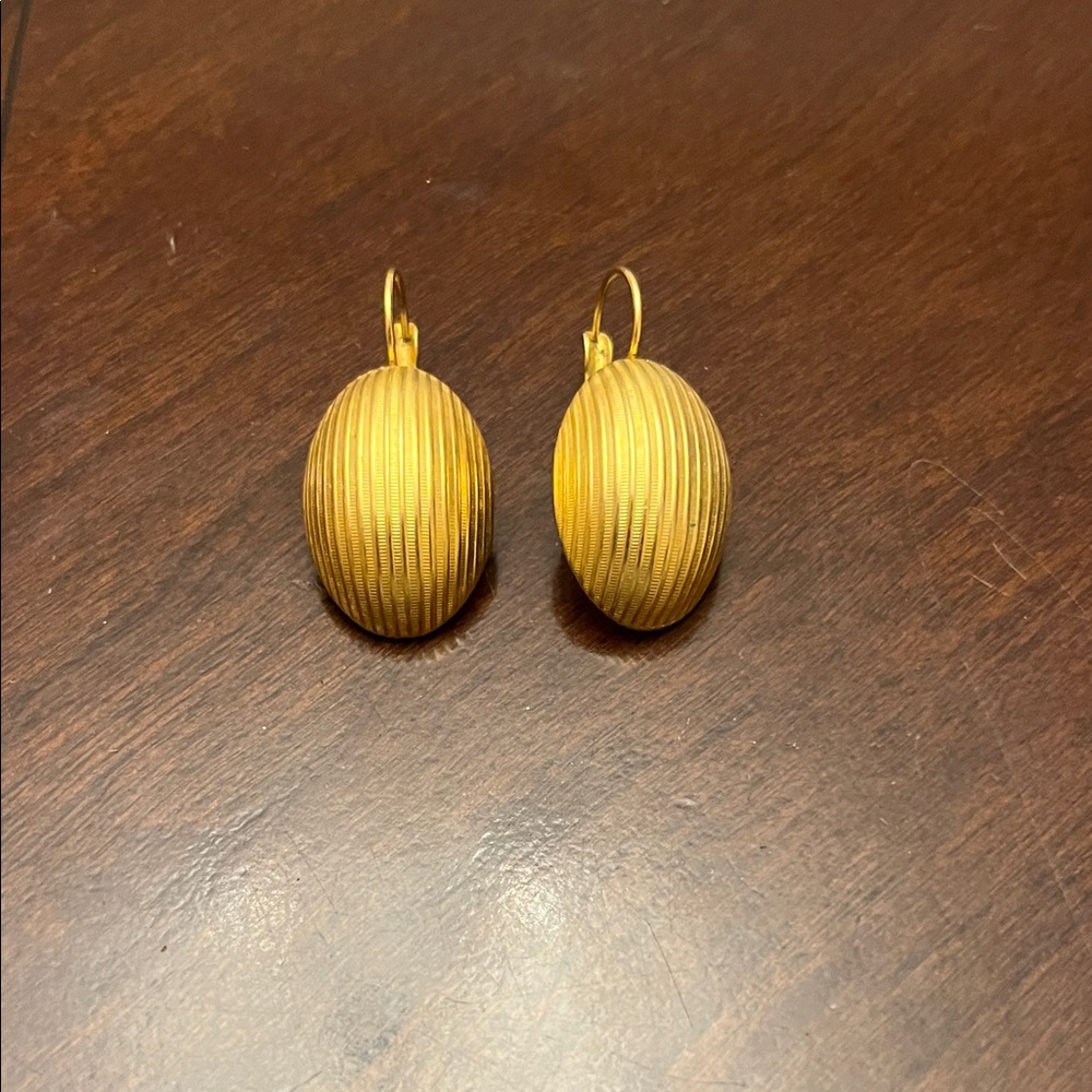 Gold Tone Wire Hook Earrings